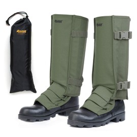 Razer Snake Gaiters for Hiking, Hunting - Snake Bite Protection Guards for Lower Legs with Storage Bag, Heavy Duty, Adjustable Lightweight Design fits Men, Women - Lab Tested in USA (Olive Drab)