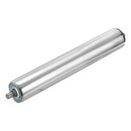 sourcing map Stainless Steel Conveyor Roller 2" Diameter 8" Length Gravity Transmission Replacement Part Galvanized End (Silver)