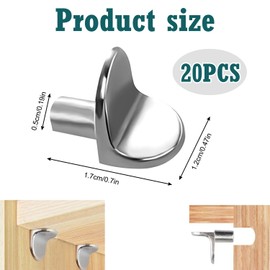 20 Pcs Heavy Duty L-Shaped Metal Shelf Support Brackets – Durable Shelf Brackets for Shelving