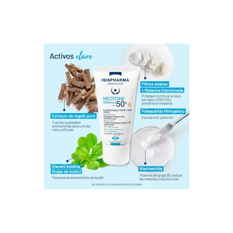 Isispharma Neotone Radiance 50 Protector Solar Color Claro