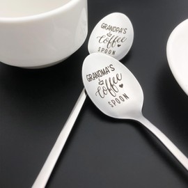Christmas Spoon Gift for Grandma and Grandpa Anniversary Present for Grandparents Grandpa’s Coffee Grandma’s Coffee Spoon Birthday Thanksgiving Day Fathers Day Mothers Day Gift