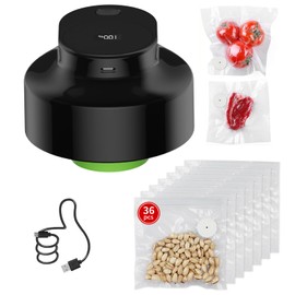 Handheld Vacuum Sealer for Food, Compact Vacuum Sealer Machine with [36 PCS ] Reusable Vacuum Sealer Bags for Food Preservation & Saver
