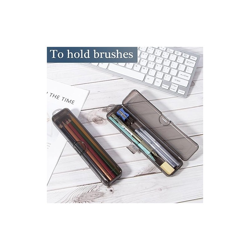 Estuche para cepillo de dientes de viaje, 2 paquetes, transparente