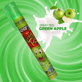 Zazers Pen Spray Liquid Candy - 24 Pack of Green Apple Flavor, Gluten Free, No Coloring Added, Novelty Kosher Candy, 20 ml each