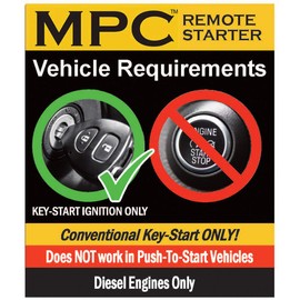 MPC Plug & Play Factory Remote Activated Remote Start Kit Compatible with 2011-2016 Ford F-550 - Diesel Only - Includes T-Harness