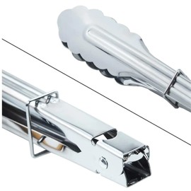 WARESHARK Stainless Steel Kitchen Tongs Set Metal Cooking Tongs Kitchen Food Tongs for Barbecue Cooking Salad Grilling Frying and Serving (7 9 12 Inch 3 Pieces