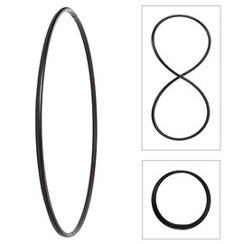 hoopomania Foldable Hula Hoop, HDPE 20 mm, Black, Diameter 95 cm