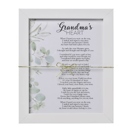 Grandma's Heart Poem Frame with Unique Keepsake Letter Kit-Sentimental Gift to or from an Excited New Grandma to Express Her Love for New Grandchild/Grandson/Granddaughter - Made in USA (Classic)