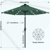 MASTERCANOPY Patio Umbrella with Solar LED Lights (7.5ft,Forest Green)