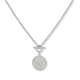 GD GOOD.designs EST. 2015 Sun Necklace – Waterproof Women’s Necklace in Silver with Sun Pendant made of 316L Stainless Steel in Silver Color – Adjustable (45 cm – 50 cm)