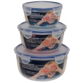 Maturi Food Storage Containers Set of 3 with Airtight Lids, BPA Free, 0.7L-1.8L
