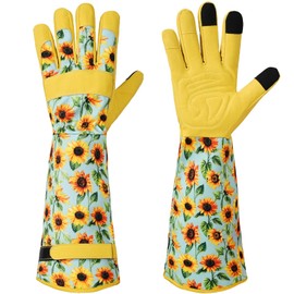 Ymomode Garden Gloves for Women - Long Sleeve Garden Gloves Ladies Light Protective Gloves for Yard & Outdoor Work