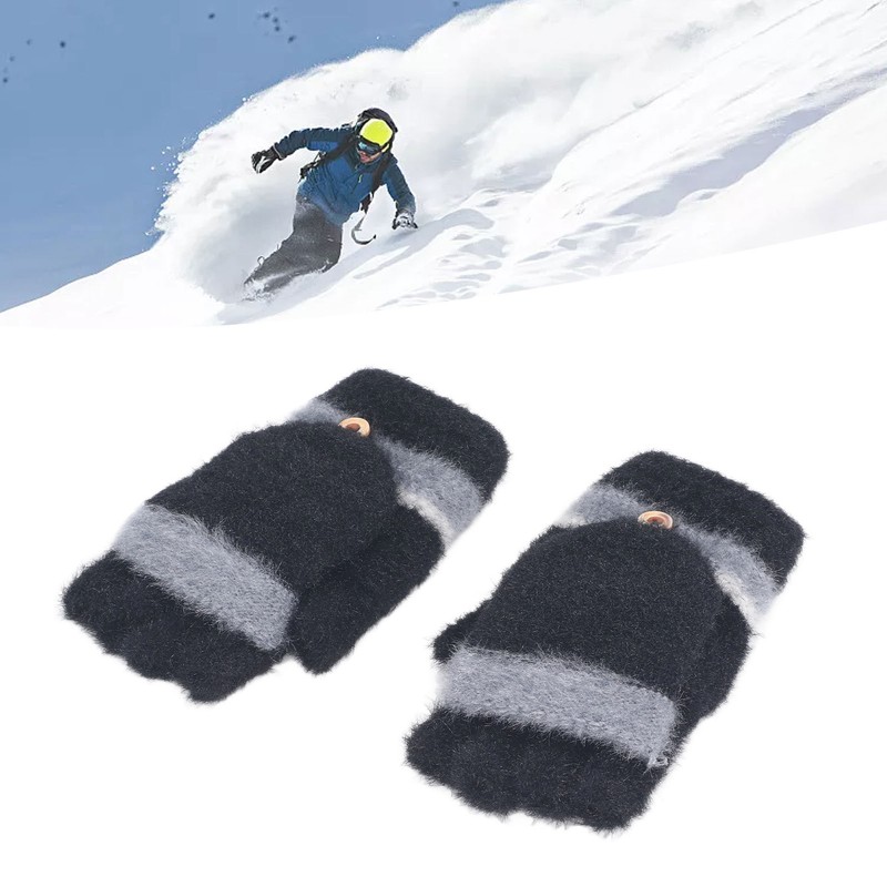 1 Pair USB Heated Gloves Half Finger Full Finger Double