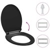 "vidaXL Soft-Close Toilet Seat in Black Polypropylene, Quick-Release Design and