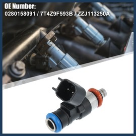 INFINAUTO Fuel Injector, for Ford Taurus Limited, SEL 3.5L 2008-2012 for Ford Fusion Sport 3.5L 2010-2012 No.7T4Z9F593B Metal Black, 1pc