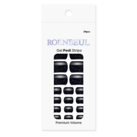Loenble Eco-Friendly Premium Water Luminous Volume Nail Strip Gel Nail Pedi Sticker 29pcs, 1 Piece, Black Aurora / 로엔블 친환경 프리미엄 물광볼륨 네일스트립 젤네일 페디 스티커 29pcs, 1개, 블랙오로라