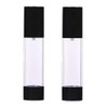 2Pcs Black Empty Refillable Plastic Airless Pump Bottle Airless Vacuum