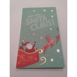 American Greetings Here comes Santa Claus!  ~ Christmas Money Card Holder with envelope