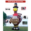 12FT Giant Blow Up Thanksgiving Inflatable Turkey Outdoor Decorations with