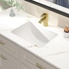 Dcolora Undermount Bathroom Sink Rectangle 18"x14" White Porcelain Ceramic Rectangular