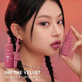 Peripera Ink The Velvet Lip Tint | Tinte labial altamente pigmentado, duradero y sin peso, a prueba de manchas, color edificable para labios y mejilla