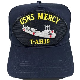 HNP USNS Mercy T-AH 19 HAT - Navy Blue - Veteran Owned Business