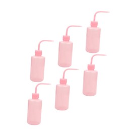 BIUDECO 6pcs Empty Plastic Bottles Squeeze Bottles Eyelashes Cleaning Tool Bend Mouth Travel