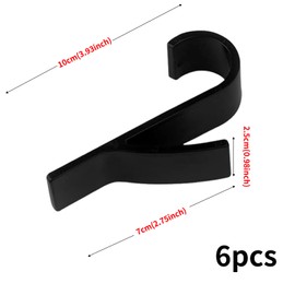 6pcs Round Radiator Hooks, Over Radiator Towel Rail Hooks Radiator Hanger, Towel Rail Radiator Hooks, Radiator Towel Rail Hanger Hooks, Radiator Hooks for Towels, All Standard Radiators (Black)