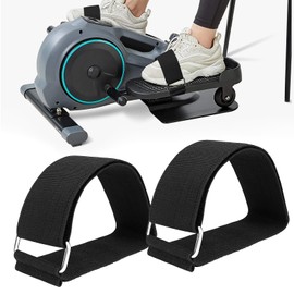 FOWSRHRG 2Pcs Universal Elliptical Machine Pedals Straps, Adjustable Elastic Ellipse Leg Exerciser Foot Strap, Feet Pedal Strap for Under Desk Elliptical Machine, Fitness Pedal Straps