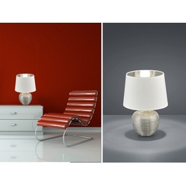 Reality Leuchten Ceramic Table Lamp with Fabric Shade