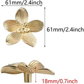 SYZOW Pack of 6 Furniture Knobs Gold Cabinet Knobs Dresser Knobs Brass Handles for Drawers Furniture Knobs Brass for Cabinet Doors and Dresser Drawers