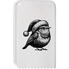 Azeeda 'Robin Wearing Santa Hat' Plastic Ice Scraper (IC00040404)