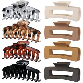 8 Pcs Claw Clips Hair Clips for Women Hair Accessories for Women(Leopard Print)