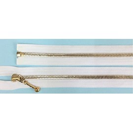 Metal Zip Separable for Jackets 68 cm White/Gold YKK