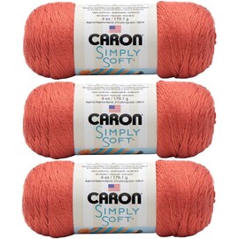 Caron Bulk Buy Simply Soft Yarn Solids (3-Pack) Persimmon H97003-9754
