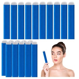 NOPKESV Pack of 20 Disposable Eyebrow Microblading Needles, Lip Tattooing, Micro Blades for Permanent Makeup Blades, Single Use (Blu)