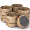 Medipaq Felt Castor Cups – 16x Large 60mm Light Wood