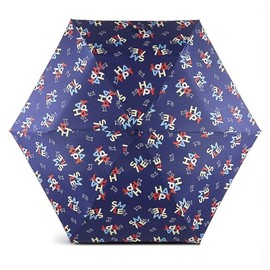 RADLEY Happy & Smile Telescopic Folding Umbrella in Sapphire Blue