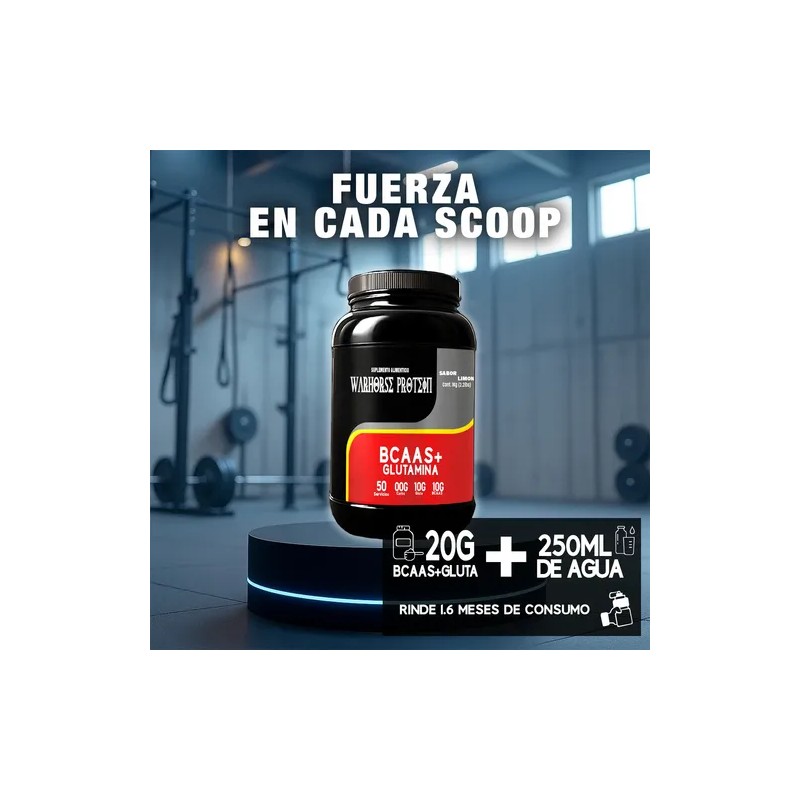 Aminoacidos Pre Entreno Bcaas +glutamina 1kg Warhorse Varios