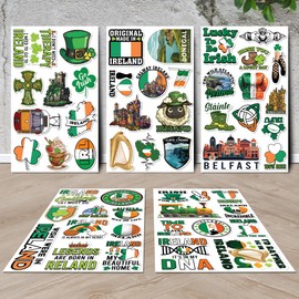 MONIZY Ireland Travel Stickers 50 Pieces Vinyl Waterproof Decal for Laptop Water Bottle Phone Car Window Bike Motorcycle Stakeboard Scrapbook Irish Sticker Gifts