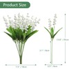 Grekywin Artificial Lily of The Valley Flowers, 12 Pieces, Fake
