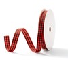 MORSUNBELA Gift Ribbon, Red, Checked Ribbon, Gift Wrapping, Checked Ribbon,