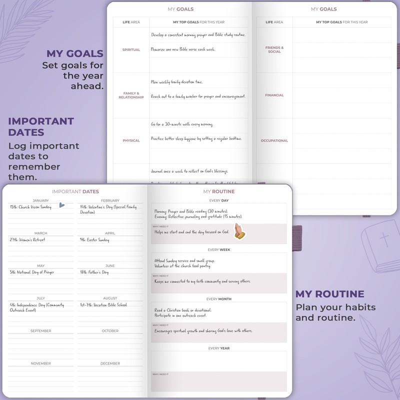 Clever Fox Christian Hourly Weekly Planner – Goal Setting Planner