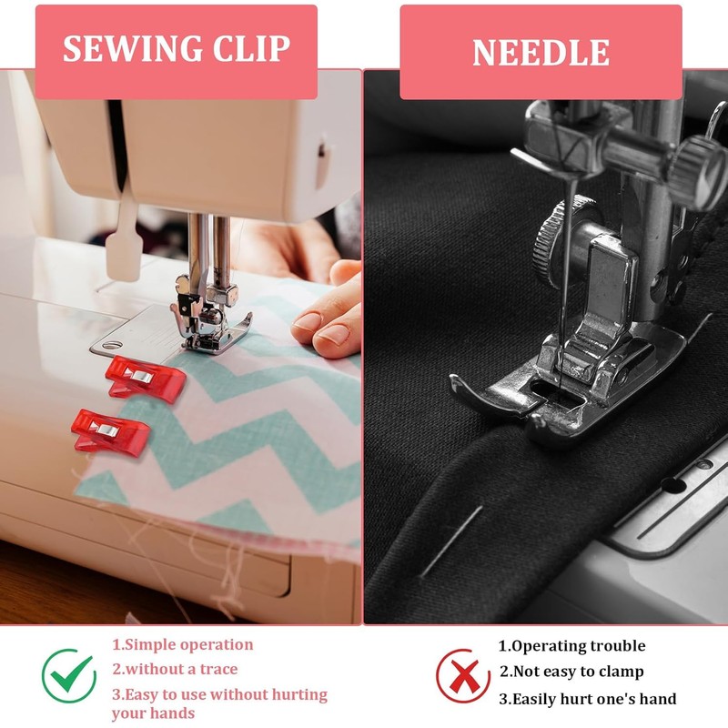 Sewing Clips, Transparent Fabric Clips, Universal Craft Quilt Hanging Large