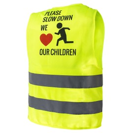 RK Safety Hi Visibility Kids Safety Vest, Hi-Vis Waistcoat | Kids Outdoor Play, School Trips, Costume Play, Skating, Biking Vest | Lime, Small