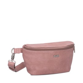 Zwei Damen Hip Bag Mademoiselle.M MH4 Bauchtasche 25 cm 1 Liter aus hochwertigem Kunstleder, Crossbody Bag wasserabweisend, 3-in-1 bequeme Brusttasche, Gürteltasche & Hüfttasche (blush)