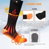 Heated Socks, Rechargeable Electric Socks for Men Women, 7.4V Battery