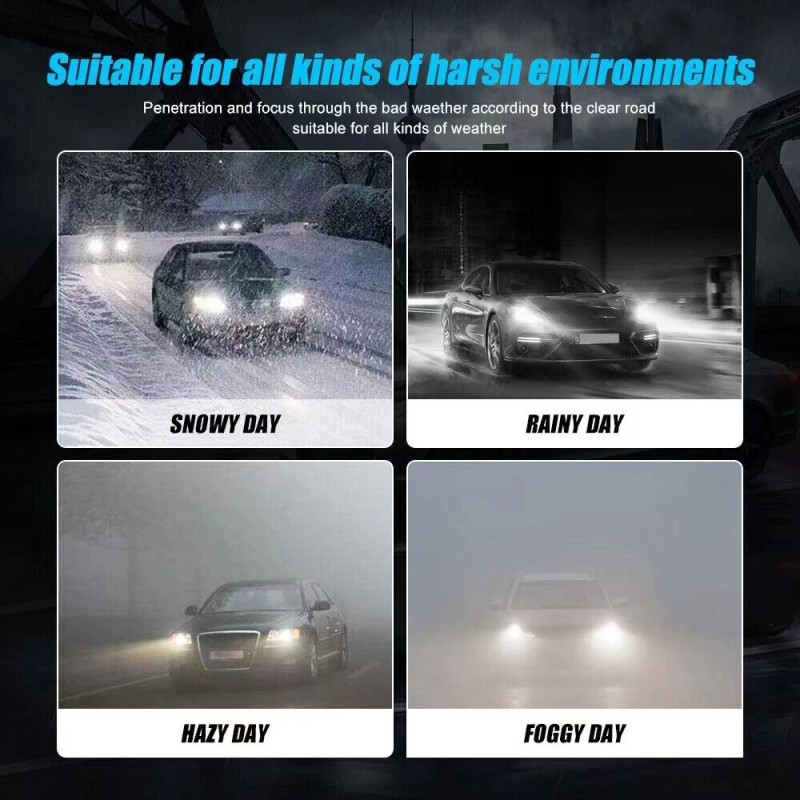 MGT H11 H8 H9 LED Headlight High/Low Beam Aluminum casing