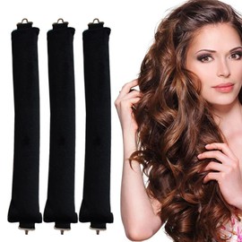 Locken Ohne Hitze, 3 Stück Lockenwickler über Nacht, Locken Ohne Hitze für Lange Haare, Hitzefreier Lockenstab für alle Haartypen, DIY Heatless Curls Band Frisurenset