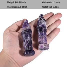 KYEYGWO Amethyst Crystal Madonna and Child Statue Virgin Mary Holding Baby Jesus Statue Figurine Religious Christian Catholic Decor for Church Home Office